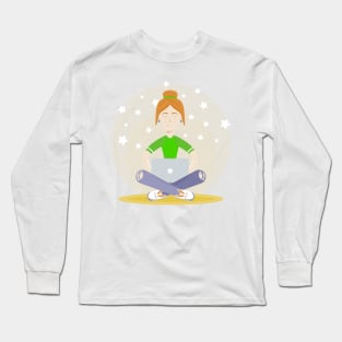 Girl with laptop Long Sleeve T-Shirt